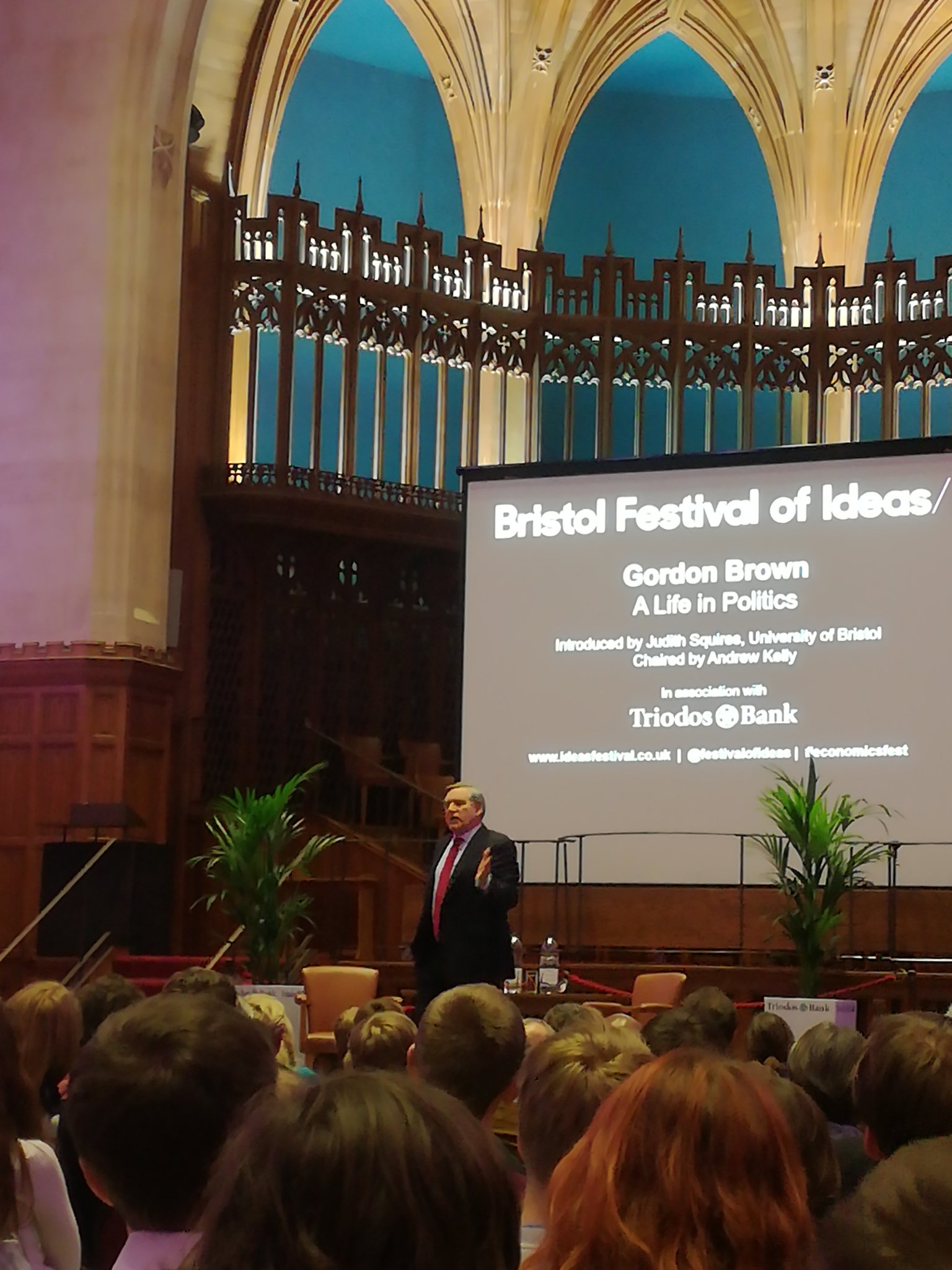 So wonderful to hear Gordon Brown in Bristol tonight, came across as warm, funny and passionate #economicsfest https://t.co/qGenNBzjLi